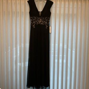 New Mac Duggal Gown.  Black with Gold accents. Never Been Worn